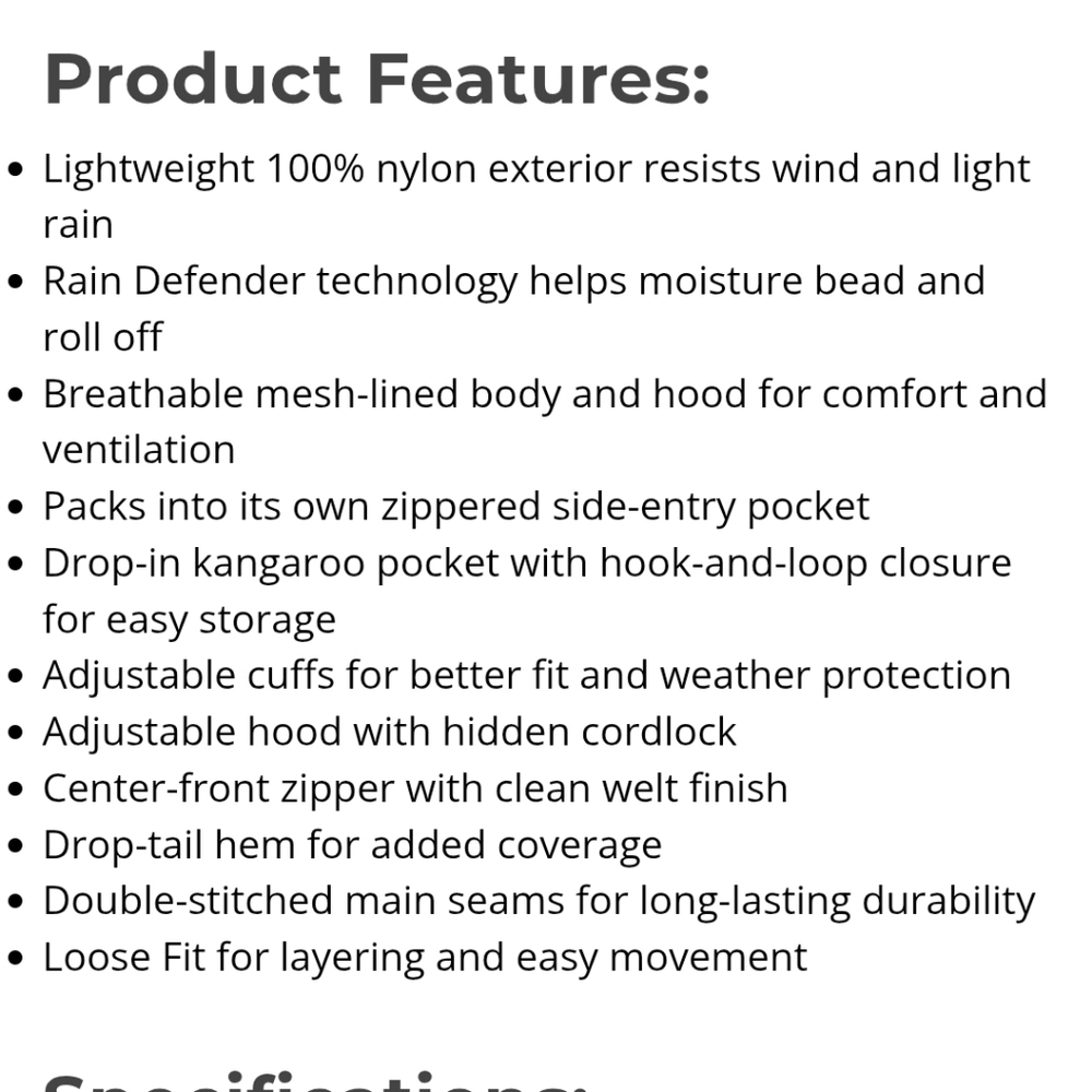 Carhartt | Rain Defender Womens Half Zip Pullover Windbreaker Chalk/Sage, LARGE - Picture 6 of 6